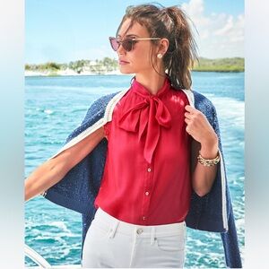 Lilly Pulitzer Maddi Tie Neck Top